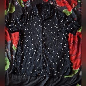 All Saints Dark Shirt with Light Patterns